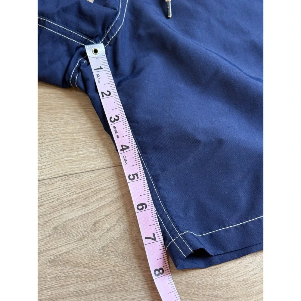 EUC Polo Ralph Lauren cargo Navy Blue Swim Trunks With Pockets Mesh Lined size L